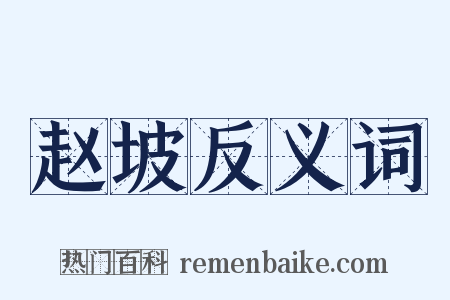 赵坡反义词是什么意思的图片